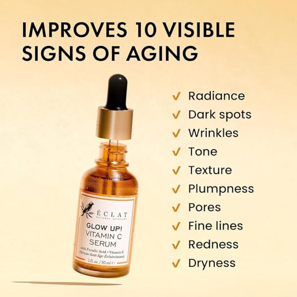 Vitamin C Face Serum - Dark Spot Remover Facial Serum, Vit C Serum with Hyaluronic Acid, Ferulic Acid, & Vit E - Anti Aging and Skin Brightening Serum, Pure Vitamin C Serum Skin Care - Image 2