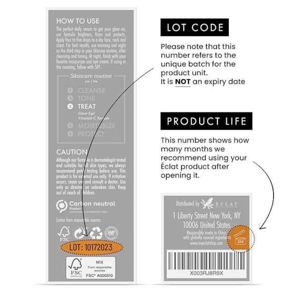 Vitamin C Face Serum - Dark Spot Remover Facial Serum, Vit C Serum with Hyaluronic Acid, Ferulic Acid, & Vit E - Anti Aging and Skin Brightening Serum, Pure Vitamin C Serum Skin Care - Image 4