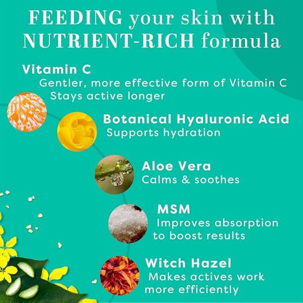 TruSkin Vitamin C Face Serum – Anti Aging Facial Serum with Vitamin C, Hyaluronic Acid, Vitamin E & More – Brightening Serum for Dark Spots, Even Skin Tone, Eye Area, Fine Lines & Wrinkles, 1 Fl Oz - Image 3