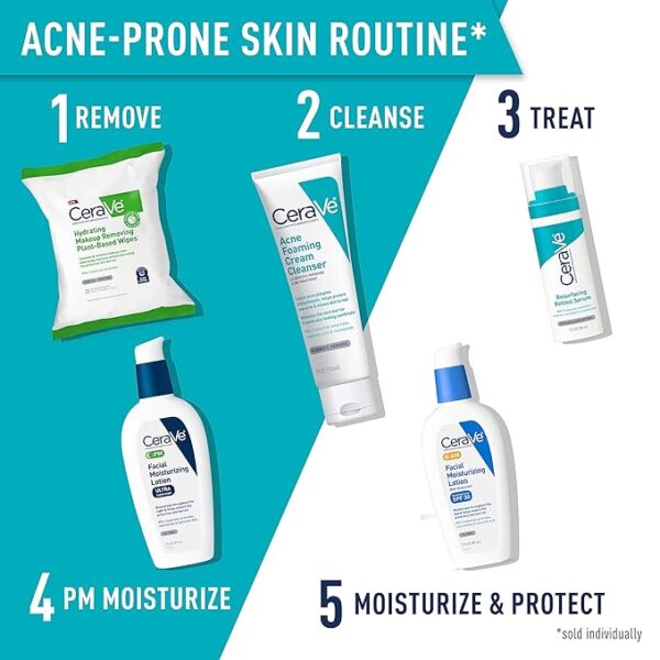 CeraVe Retinol Serum for Post-Acne Marks and Skin Texture | Pore Refining, Resurfacing, Brightening Facial Serum with Retinol and Niacinamide | Fragrance Free, Paraben Free & Non-Comedogenic| 1 Oz - Image 5