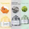 ANAI RUI Turmeric Clay Mask - Green Tea Clay Mask - Dead Sea Minerals Mud Mask, Spa Facial Mask Set, Face Mask Gift Set for Mom 2.5 oz each - Image 2