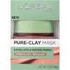 L'Oreal Paris Skincare Pure Clay Face Mask with Red Algae for Clogged Pores to Exfoliate And Refine Pores, Clay Mask, at home face mask, 1.7 oz. - Image 2