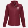 Personalized Burgundy Fleece