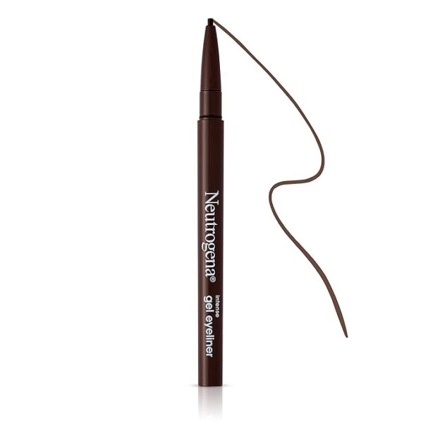 Neutrogena Intense Gel Eyeliner with Antioxidant Vitamin E, Smudge- & Water-Resistant Eyeliner Makeup for Precision Application, Dark Brown, 0.004 oz - Image 5