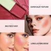 Blush Stick for Cheeks - Cream Makeup Blush Wand, Solid Moisturizer Stick for Cheeks Tint, Natural Blendable Waterproof Korean Matte Long-Lasting Smooth Blushes - Image 3
