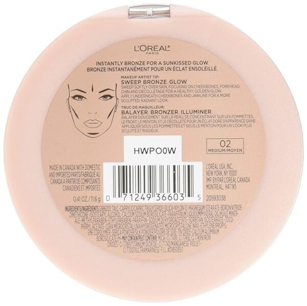 L'Oreal Paris Cosmetics True Match Lumi Bronze It Bronzer For Face And Body, Medium, 0.41 Fluid Ounce - Image 4
