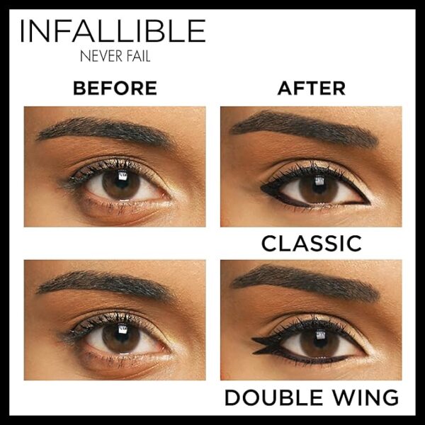 L'Oreal Paris Makeup Infallible Never Fail Original Mechanical Pencil Eyeliner with Built in Sharpener, Brown, 0.008 oz. - Image 5