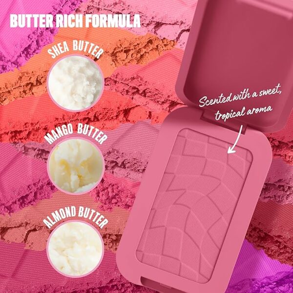 NYX PROFESSIONAL MAKEUP Buttermelt Powder Blush, Fade and Transfer-Resistant Blush, Up to 12HR Make Up Wear, Vegan Formula - For The Butta - Image 2