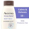 Aveeno Stress Relief Body Wash with Soothing Oat & Lavender Scent for Sensitive Skin, Moisturizing Shower Wash Gently Cleanses & Helps You Feel Calm & Relaxed, Sulfate-Free, 18 fl. oz - Image 2