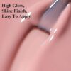 Quick Dry Nail Polish 12ML, Sheer Pink Regular Color Nail Polish Water Based Holographic High Coverage Nail Lacquer Natural Nail Art No Required UV LED Air Fast Drying - Image 5