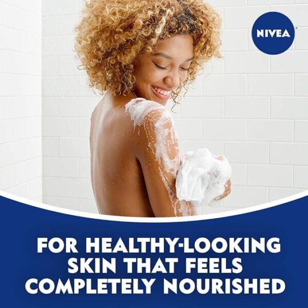 NIVEA Shea Butter Nourishing Body Wash, Moisturizing Body Wash with Nourishing Serum, Plant-Derived Oils, Essential Skin Lipids and Vitamins, 20 Fl Oz Bottle - Image 4