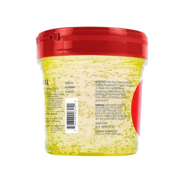 Eco Style Moroccan Argan Oil Styling Gel - Promotes Healthy Hair - Nourishes And Repairs - Delivers Long Lasting Shine - Provides Maximum Hold and Helps Tame Frizz - Ideal For All Hair - 8 oz - Image 2