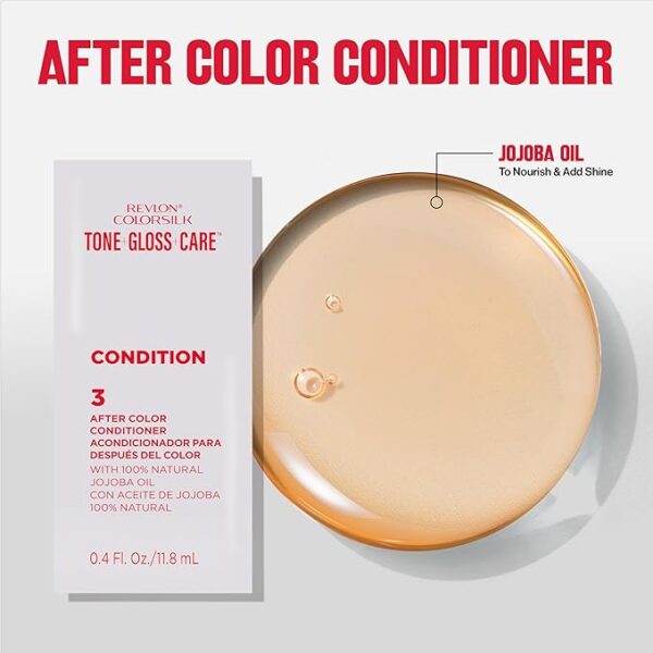 Revlon ColorSilk Tone + Gloss + Care Demi Permanent Hair Color, Hair Dye with Leave in Scalp and Hair Serum, 2x Shinier, 4x Stronger, 4.5 fl. oz - Image 3