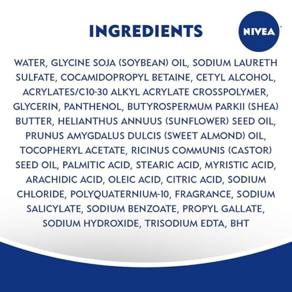 NIVEA Shea Butter Nourishing Body Wash, Moisturizing Body Wash with Nourishing Serum, Plant-Derived Oils, Essential Skin Lipids and Vitamins, 20 Fl Oz Bottle - Image 7