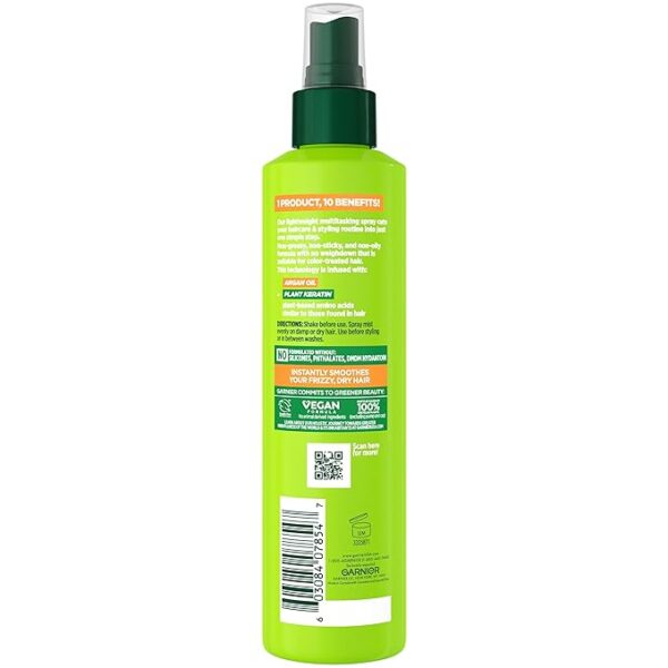 Garnier Fructis Sleek & Shine 10-in-1 for Frizzy, Dry Hair, Plant Keratin, 8.1 Fl Oz, 1 Count - Image 2