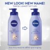NIVEA Shea Nourish Body Lotion, 48-Hour Moisturizing Shea Butter Lotion for Dry Skin with Deep Nourishing Serum, 16.9 Fl Oz Pump Bottle - Image 2