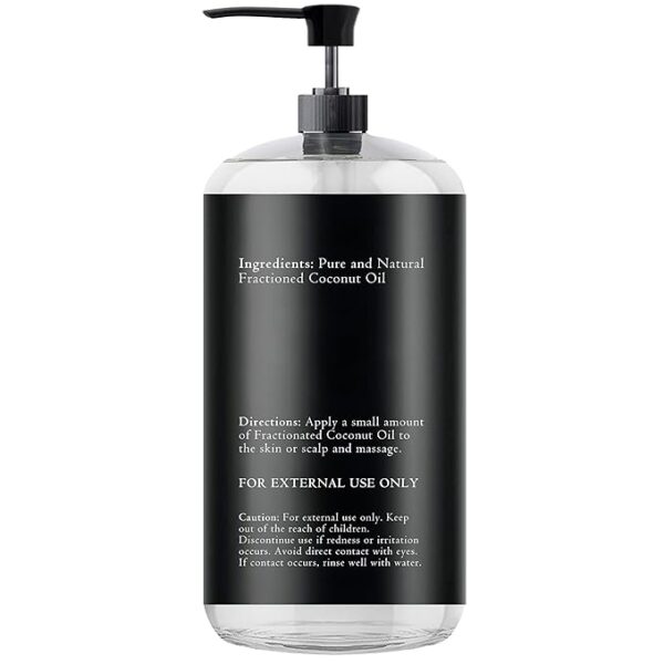 Fractionated Coconut Oil 16.9 Fl Oz (500ML) - Body Oil, Massage Oil, Hair Oil, Nail Oil, and Carrier Oil for Essential Oils, No Scent - Image 4