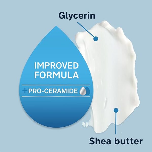 Lubriderm Daily Moisture Lotion + Pro-Ceramide with Shea Butter & Glycerin Helps Moisturize Dry Skin, Hydrating Face, Hand & Body Lotion is Lightly Scented & Non-Greasy, 24 fl. oz - Image 3