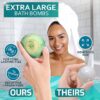 Bath Bombs Gift Set - 6 XXL Bubble Bath Fizzies (4.1 oz Each) with Natural Dead Sea Salt Cocoa and Shea Essential Oils - Best Gift Idea for Birthday, Mom, Woman, Girl, Him, Kids - Image 3
