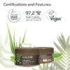 Organic Aloe Vera Hair Mask - 97.2% Natural ingredients - Hydrating and Fortifying - Vegan - Shea Butter, Rice Proteins for Deep Conditioning and Strengthening - ECOLATIER 8.5 Fl Oz / 250m - Image 6