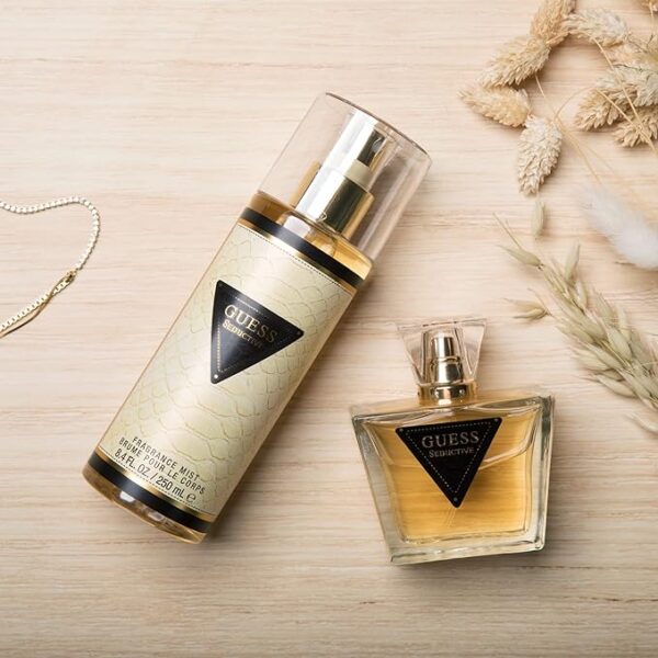 GUESS Seductive Women/Femme Eau de Toilette 4 Piece Gift Set - Perfume Spray 2.5 Fl. Oz. Travel Spray 0.5 Fl. Oz., Body Lotion 3.4 Fl. Oz., & Pouch - Image 2
