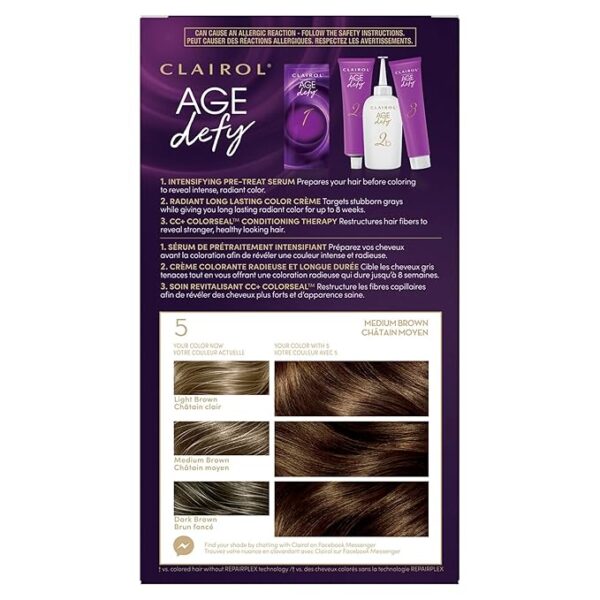 Clairol Age Defy Permanent Hair Dye, Pack of 1 - Image 2