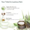 Organic Aloe Vera Hair Mask - 97.2% Natural ingredients - Hydrating and Fortifying - Vegan - Shea Butter, Rice Proteins for Deep Conditioning and Strengthening - ECOLATIER 8.5 Fl Oz / 250m - Image 3