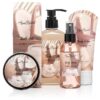 Bath Spa Gift Sets - Luxury Basket With Coconut & Vanilla - Spa Kit Includes Wash, Bubble Bath, Lotion, Bath Salts, Body Scrub, Body Spray, Shower Puff, Bathbombs, Soap and Towel - Image 6