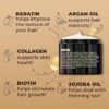 Hair Mask for Dry Damaged Hair with Collagen, Biotin, Argan Oil - Helps Repair Hair and Reduce Damage from Heat, Sun, Coloring - Moisturizing Keratin Hair Mask for Split Ends, Hair Loss and Breakage - Image 5