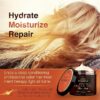 Argan Oil Hair Mask, 100% Organic Argan & Almond Oils - Deep Conditioner, Repair Dry Damaged, Color Treated & Bleached Hair - Hydrates & Stimulates Hair Growth, 8 Oz - Image 2