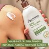 Aveeno Daily Moisturizing Body Lotion with Soothing Prebiotic Oat, Gentle Lotion Nourishes Dry Skin With Moisture, Paraben-, Dye- & Fragrance-Free, Non-Greasy & Non-Comedogenic, 12 fl. Oz - Image 2