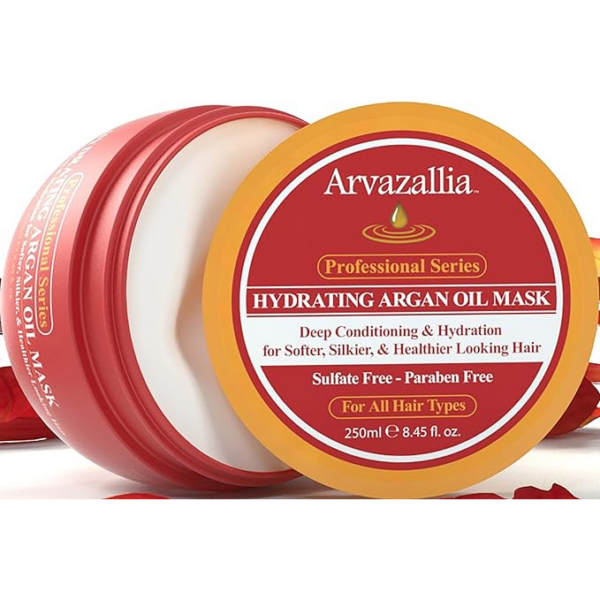 Arvazallia Hydrating Argan Oil Hair Mask and Deep Conditioner for Dry or Damaged Hair - 8.45 Oz - Image 2