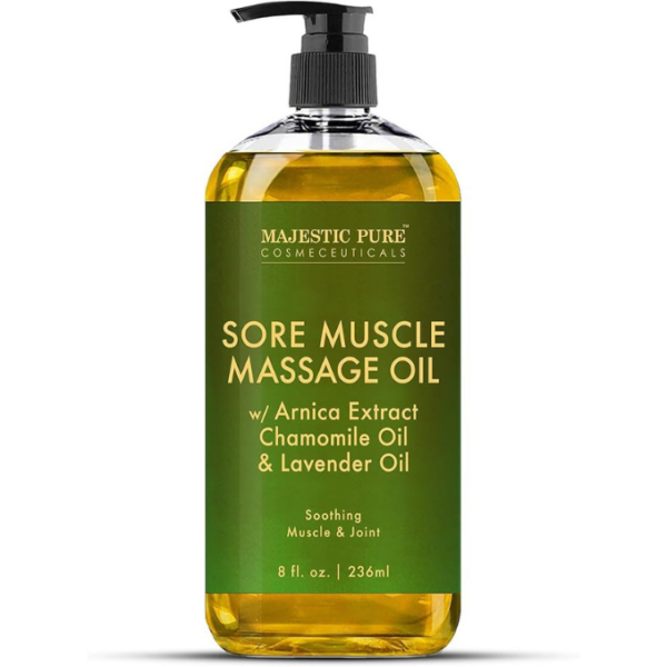 MAJESTIC PURE Arnica Sore Muscle Massage Oil for Massage Therapy - Natural Oil with Lavender and Chamomile Essential Oils - Multipurpose Instant Absorption Full Body Massage Oil - 8 fl. oz - Image 2
