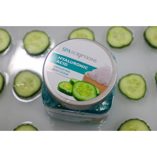 Spascriptions Hyaluronic Acid Exfoliating Body Scrub, 21 oz, Ultra Hydrating and Exfoliating Scrub for Nourishing Essential Body Care - Image 3