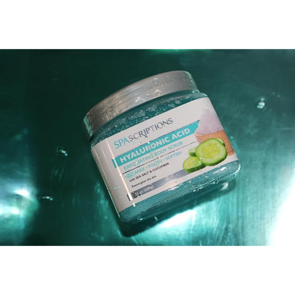 Spascriptions Hyaluronic Acid Exfoliating Body Scrub, 21 oz, Ultra Hydrating and Exfoliating Scrub for Nourishing Essential Body Care - Image 7