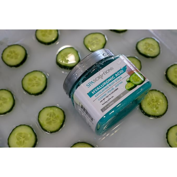 Spascriptions Hyaluronic Acid Exfoliating Body Scrub, 21 oz, Ultra Hydrating and Exfoliating Scrub for Nourishing Essential Body Care - Image 6