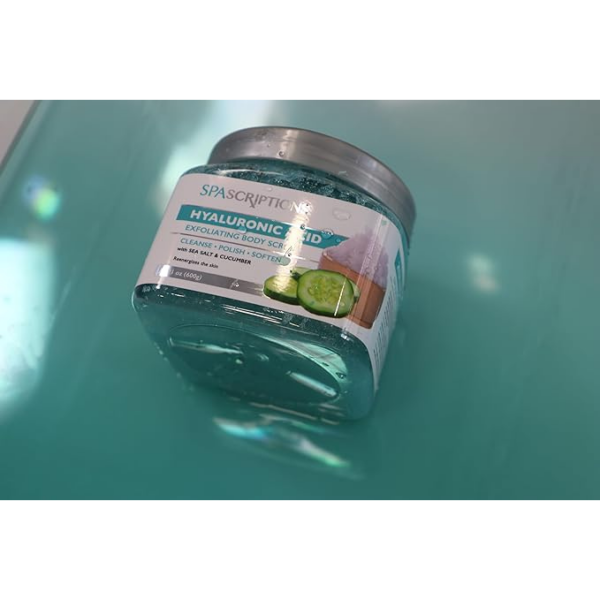 Spascriptions Hyaluronic Acid Exfoliating Body Scrub, 21 oz, Ultra Hydrating and Exfoliating Scrub for Nourishing Essential Body Care - Image 5