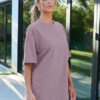 Trendy Queen Womens Fashion Workout T Shirts Athletic Plus Size Tops Summer Trendy Clothes 2024 Short Sleeve Spring Tee - Image 3