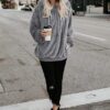 Century Star Womens Fuzzy Hoodies Pullover Sport Hoodie Cozy Oversized Pockets Hooded Sweatshirt Athletic Fleece Hoodies - Image 4