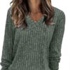 SAMPEEL V Neck Long Sleeve Shirts