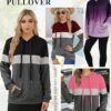 AURUZA Hoodies for Women with Pocket, Long Sleeve Sweatshirt Women Pullover, Causal Loose Fit Pullover Tunic Top Fall Clothes - Image 4