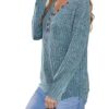 Buauty Womens Long Sleeve Sweaters Henley Shirts V Neck Tunic Tops for Womens Fall Fashion Sweaters Trendy - Image 4