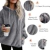 Century Star Womens Fuzzy Hoodies Pullover Sport Hoodie Cozy Oversized Pockets Hooded Sweatshirt Athletic Fleece Hoodies - Image 5