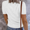 MEROKEETY Women's Short Sleeve V Neck Ribbed Knit Button T Shirts Henley Solid Color Summer Tops - Image 2