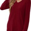 Saloogoe Womens Long Sleeve Tops V Neck Shirts Lightweight Tunic Sweaters Fashion - Image 5