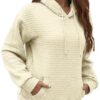 Sweatshirt for Women Fall Fashion Waffle Hoodies Warm Clothes Pullover Lightweight Shirts Comfy Winter Clothes - Image 4