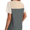 WIHOLL Womens Fashion 2025 Color Block Shirts Short Sleeve Crewneck Knitted Spring Summer Tops Casual Trendy - Image 2