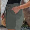 QACOHU 2024 Womens Summer Shorts Casual Comfy Drawstring Elastic Waist Shorts with Pockets Beach Lightweight Shorts - Image 2