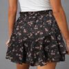 Flowy Shorts for Women Casual Boho Floral Skorts Ruffle Mini Skirts Running Tennis Butterfly Shorts Chiffon Shorts - Image 2