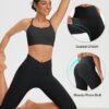 BALEAF Women's Knee Length Capri Leggings with Pockets High Waisted Stretch for Casual Summer Yoga Workout Exercise - Image 5